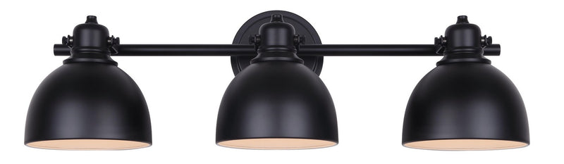 Canarm IVL622A03BK Three Light Vanity, Matte Black