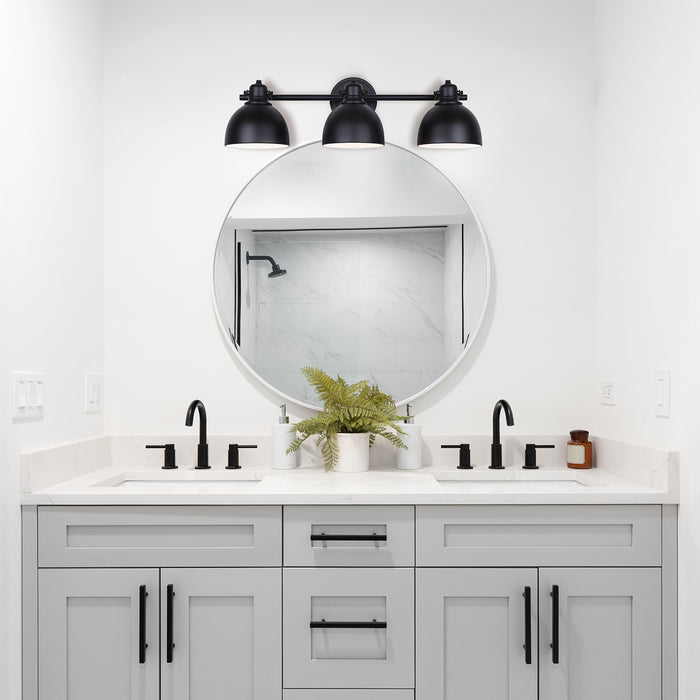 Canarm IVL622A03BK Three Light Vanity, Matte Black