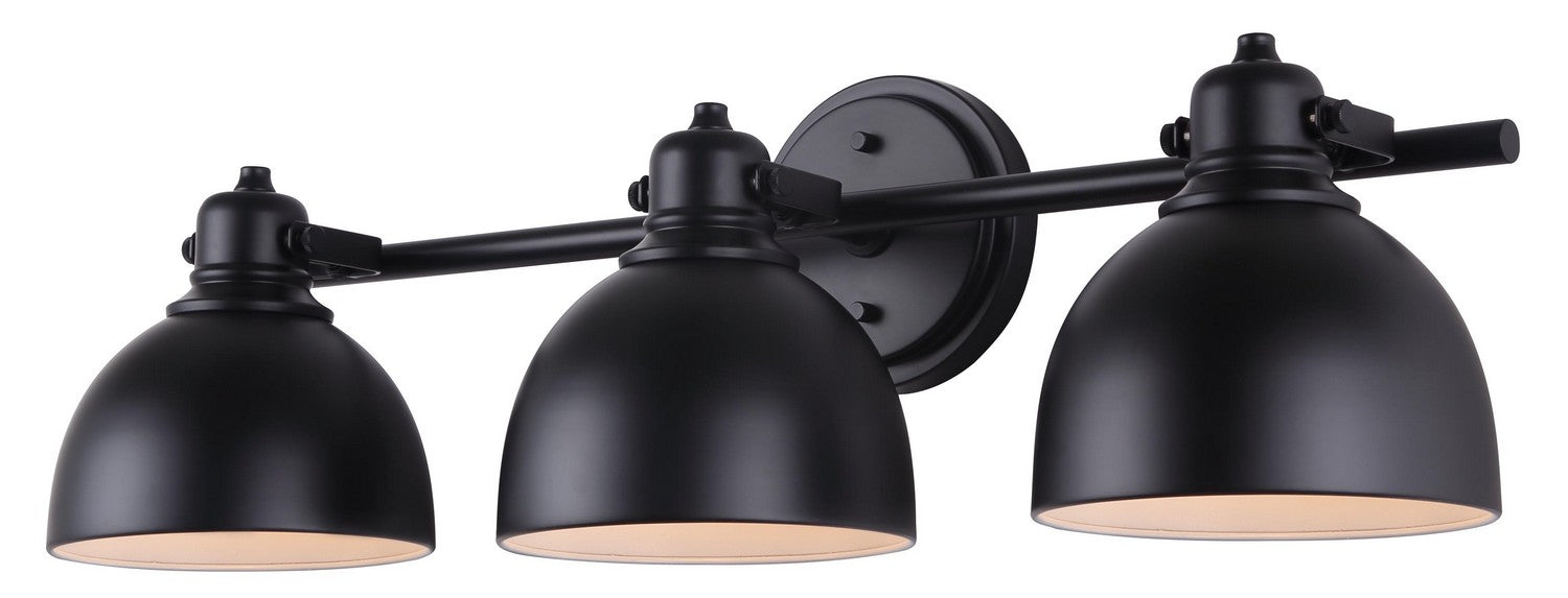 Canarm IVL622A03BK Three Light Vanity, Matte Black