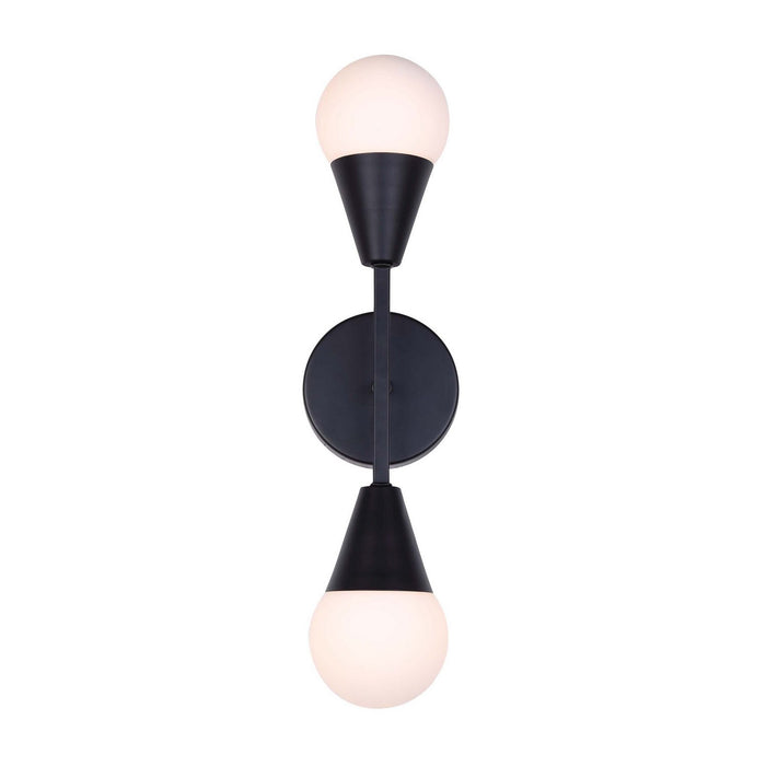 Canarm IWF1125A02BK9 Two Light Wall Sconce, Matte Black