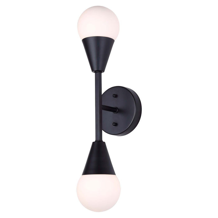 Canarm IWF1125A02BK9 Two Light Wall Sconce, Matte Black