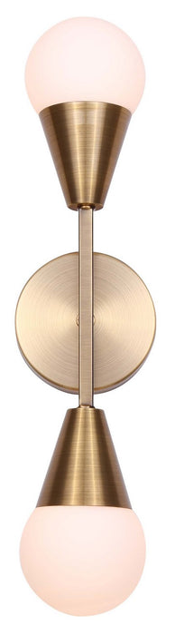 Canarm IWF1125A02GD9 Two Light Wall Sconce, Gold