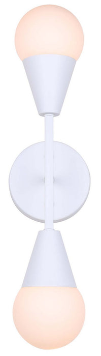 Canarm IWF1125A02WH9 Two Light Wall Sconce, Matte White