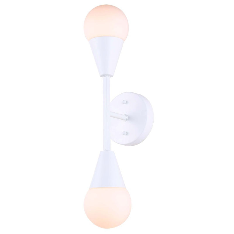 Canarm IWF1125A02WH9 Two Light Wall Sconce, Matte White
