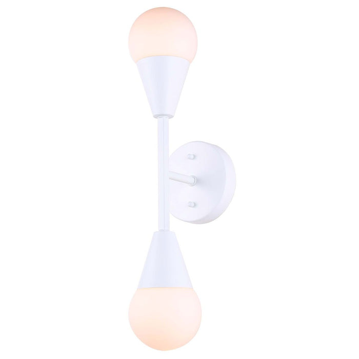 Canarm IWF1125A02WH9 Two Light Wall Sconce, Matte White