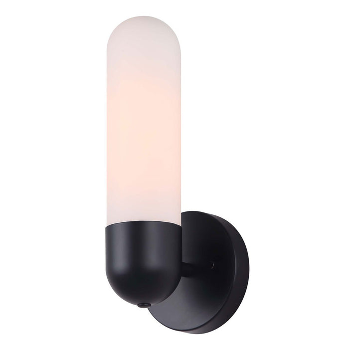 Canarm IWF1126A01BK One Light Wall Sconce, Matte Black