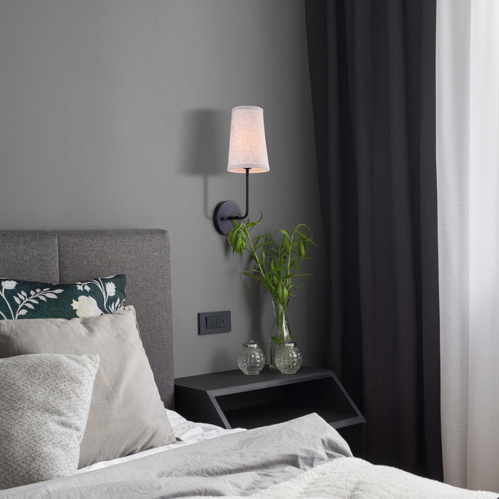 Canarm IWF2039B01BK One Light Wall Sconce, Black
