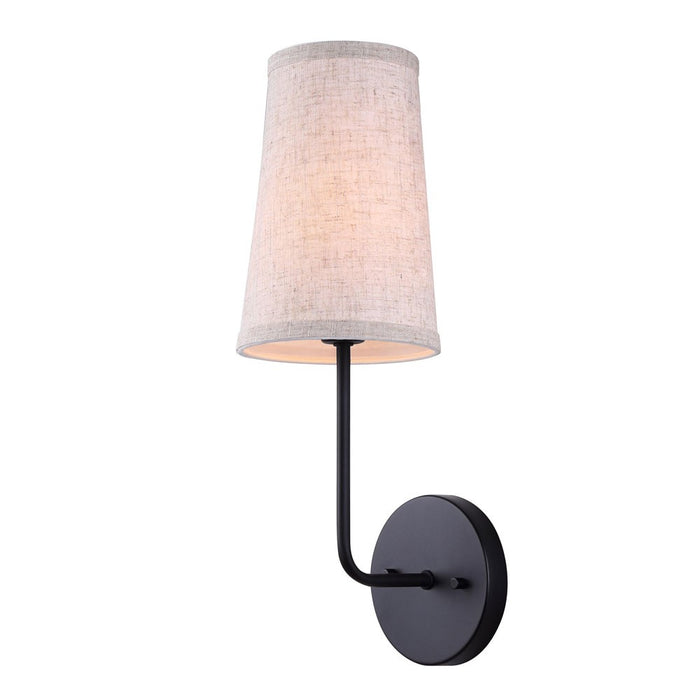 Canarm IWF2039B01BK One Light Wall Sconce, Black