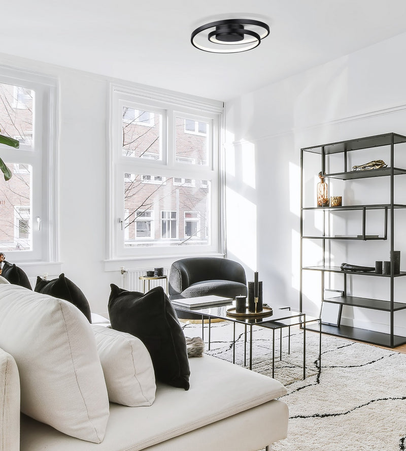 Canarm LFM259A16BK LED Flush Mount, Matte Black