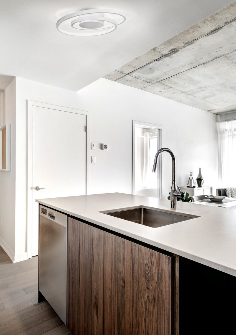 Canarm LFM259A16WH LED Flush Mount, Matte White