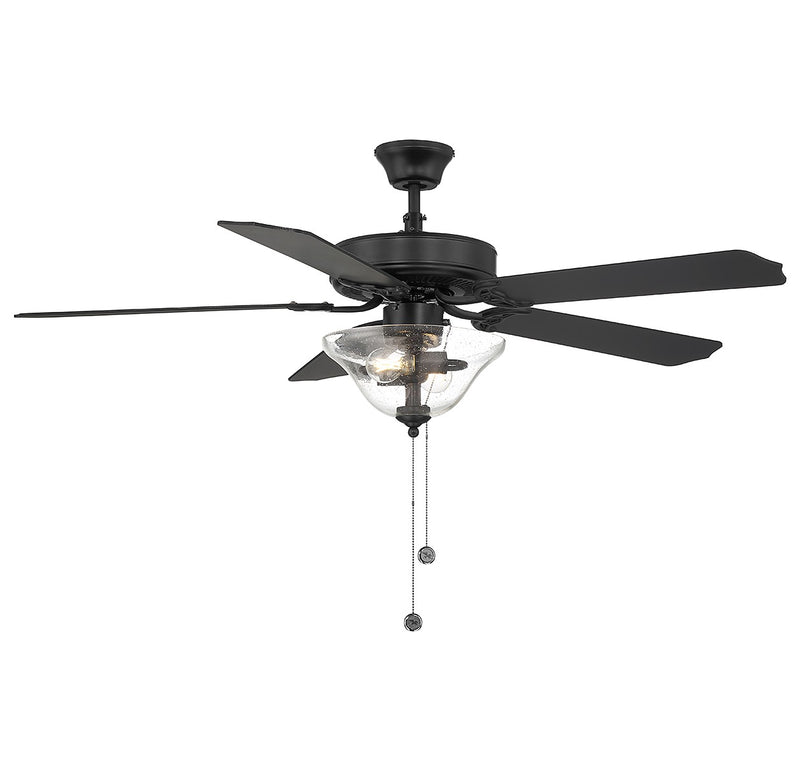 Meridian M2019MBKRV 52" Ceiling Fan, Matte Black