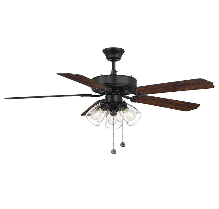 Meridian M2022MBKRV 52" Ceiling Fan, Matte Black