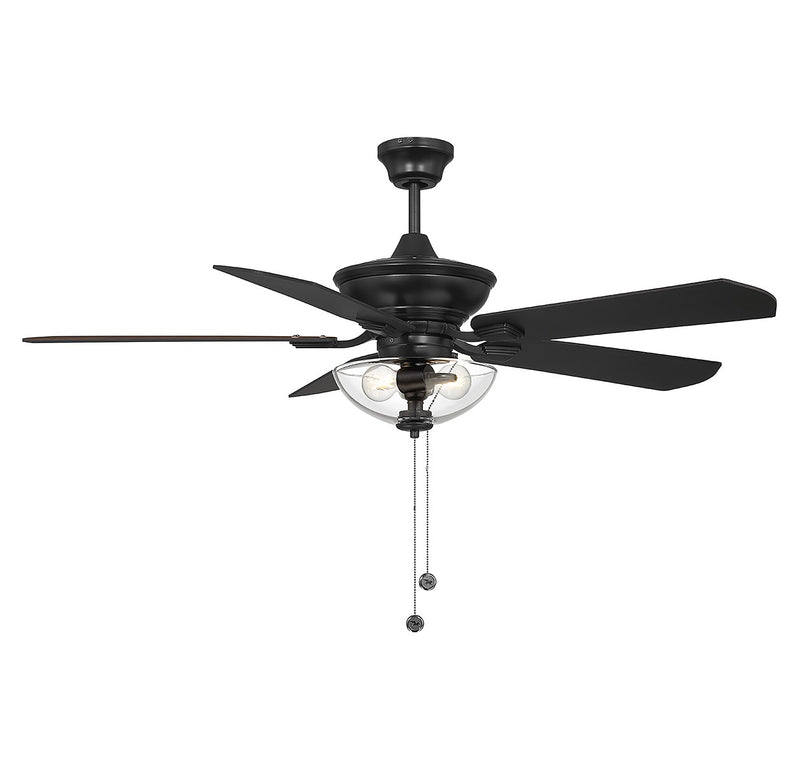 Meridian M2026MBKRV 52" Outdoor Ceiling Fan, Matte Black