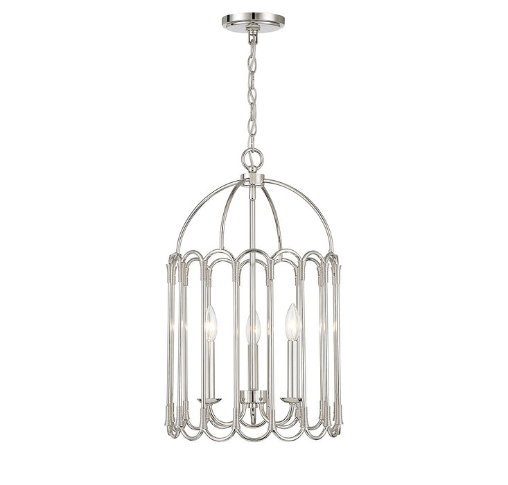 Meridian M30011PN Three Light Pendant, Polished Nickel