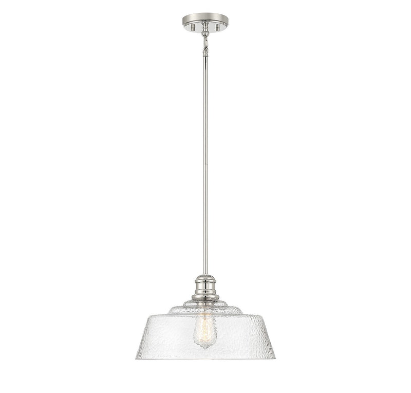 Meridian M7023PN One Light Pendant, Polished Nickel