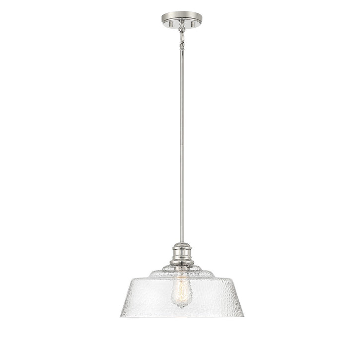 Meridian M7023PN One Light Pendant, Polished Nickel