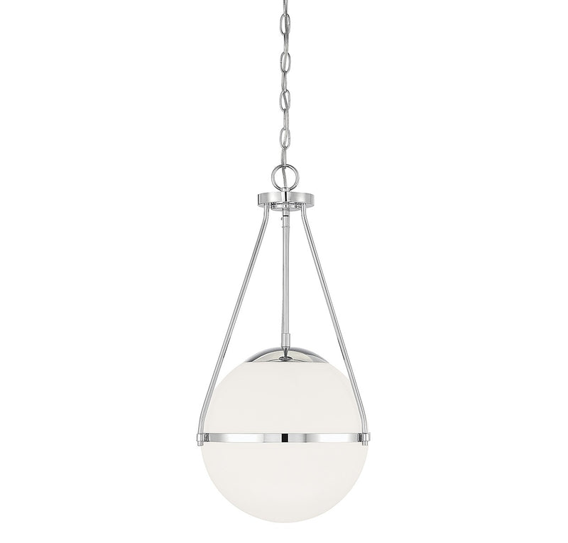 Meridian M7025CH One Light Pendant, Chrome
