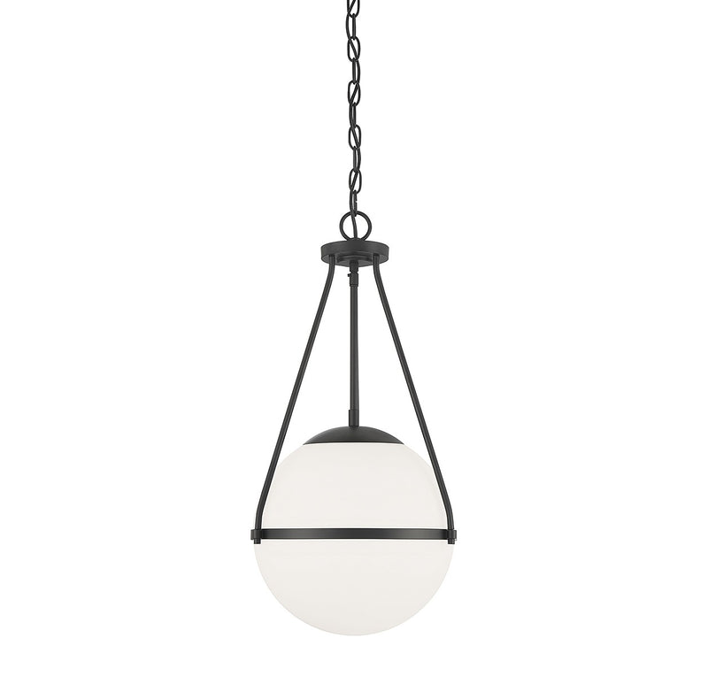 Meridian M7025MBK One Light Pendant, Matte Black