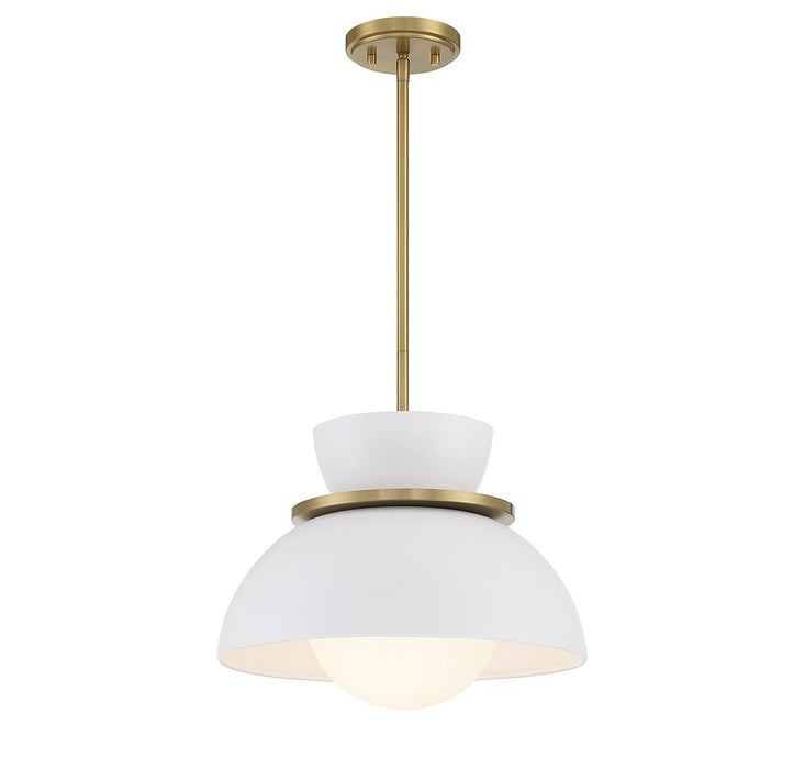 Meridian M7026NB One Light Pendant, Natural Brass