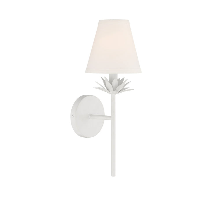 Meridian M90077WH One Light Wall Sconce, White