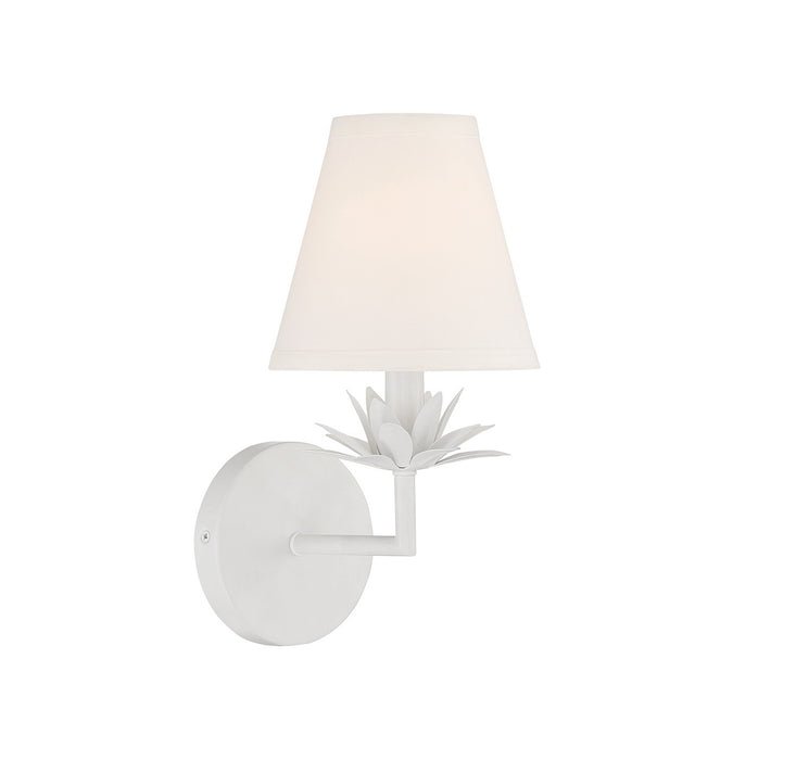 Meridian M90078WH One Light Wall Sconce, White