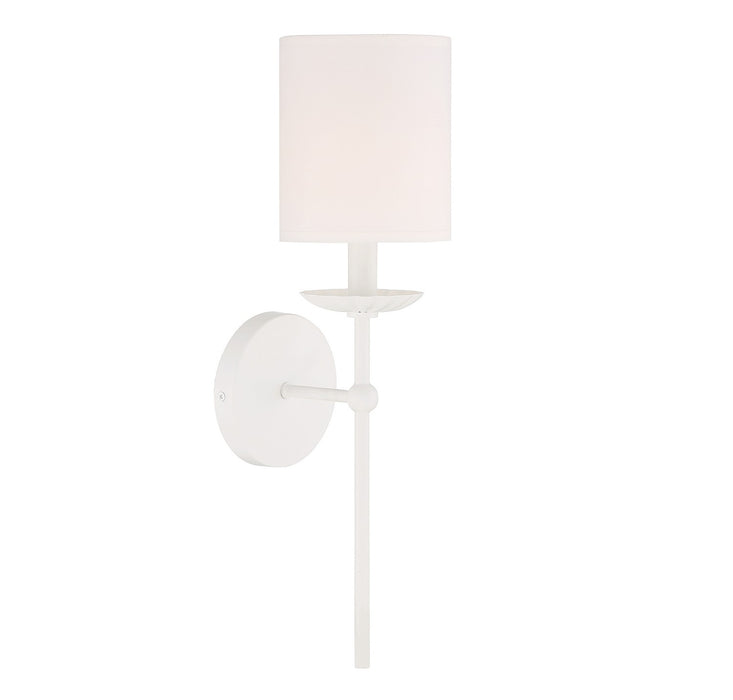 Meridian M90079WH One Light Wall Sconce, White