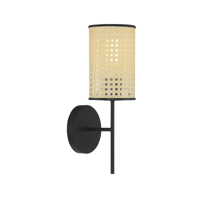 Meridian M90080MBK One Light Wall Sconce, Matte Black