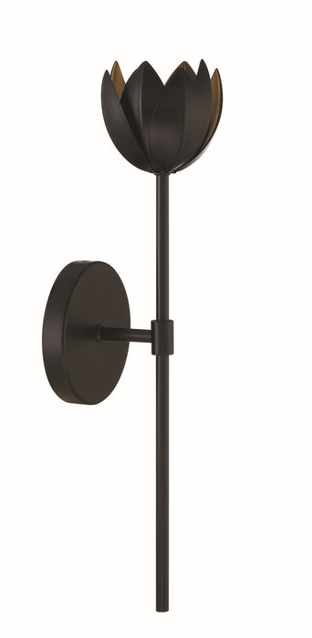 Meridian M90081MBK One Light Wall Sconce, Matte Black