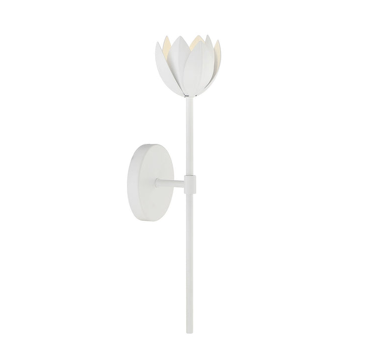 Meridian M90081WH One Light Wall Sconce, White