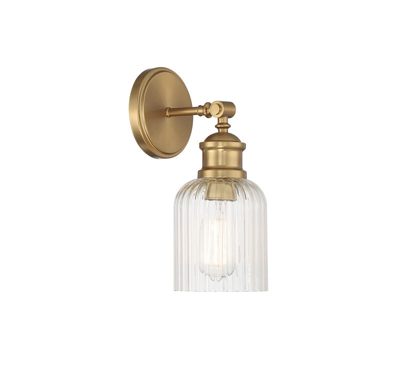 Meridian M90083NB One Light Wall Sconce, Natural Brass