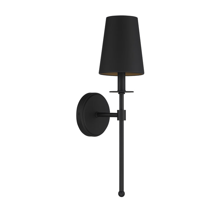 Meridian M90084MBK One Light Wall Sconce, Matte Black