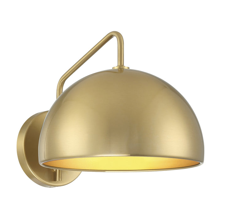 Meridian M90094NB One Light Wall Sconce, Natural Brass