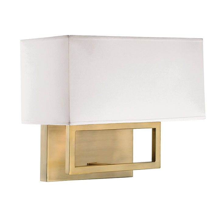 Meridian M90095NB Two Light Wall Sconce, Natural Brass