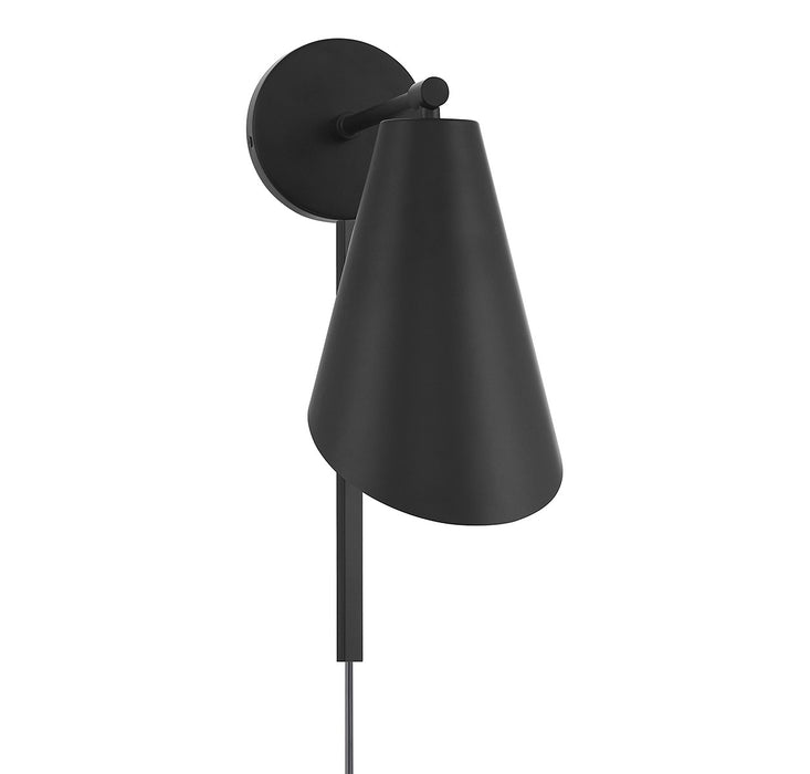 Meridian M90097MBK One Light Wall Sconce, Matte Black