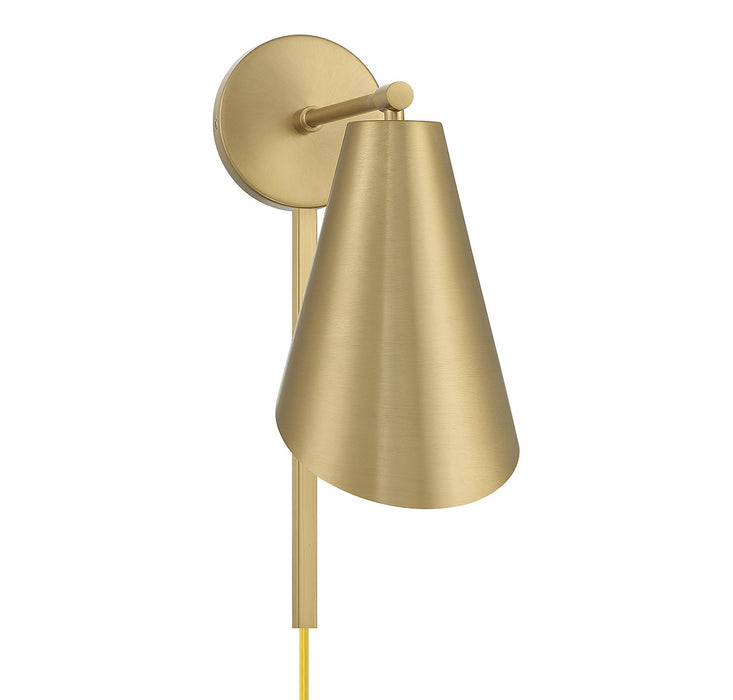 Meridian M90097NB One Light Wall Sconce, Natural Brass