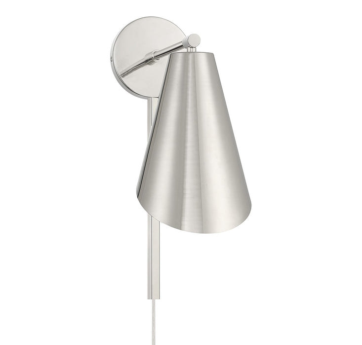 Meridian M90097PN One Light Wall Sconce, Polished Nickel
