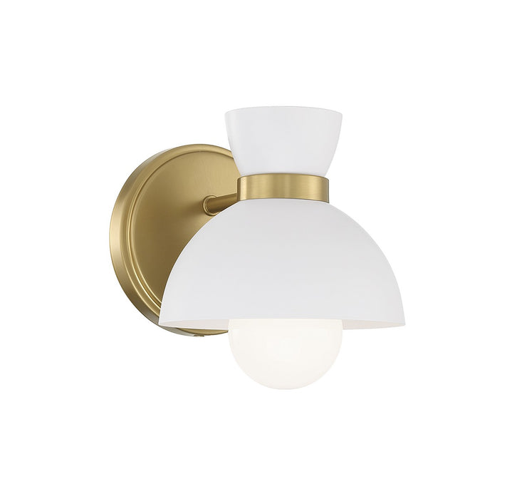 Meridian M90101NB One Light Wall Sconce, Natural Brass