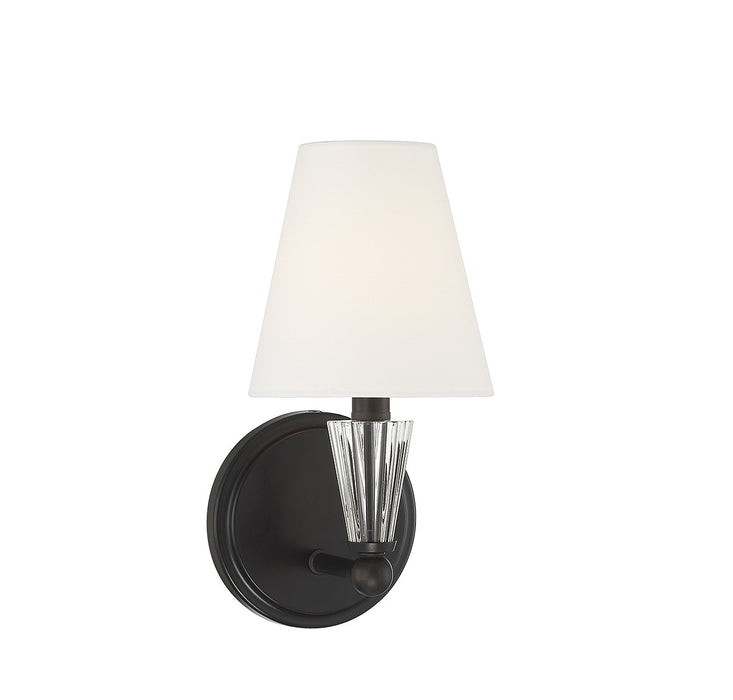 Meridian M90102MBK One Light Wall Sconce, Matte Black