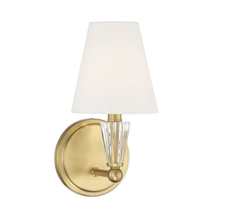Meridian M90102NB One Light Wall Sconce, Natural Brass