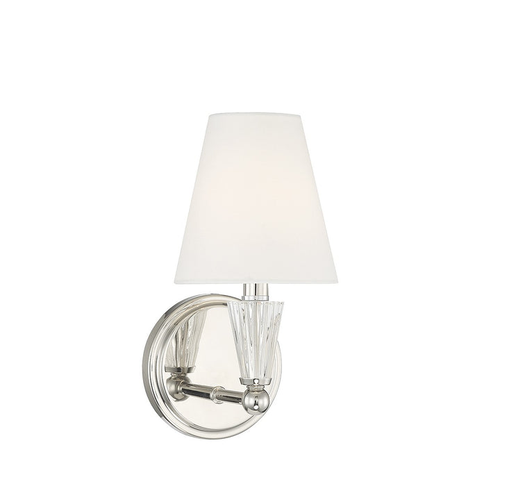 Meridian M90102PN One Light Wall Sconce, Polished Nickel