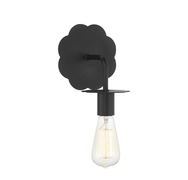 Meridian M90104MBK One Light Wall Sconce, Matte Black