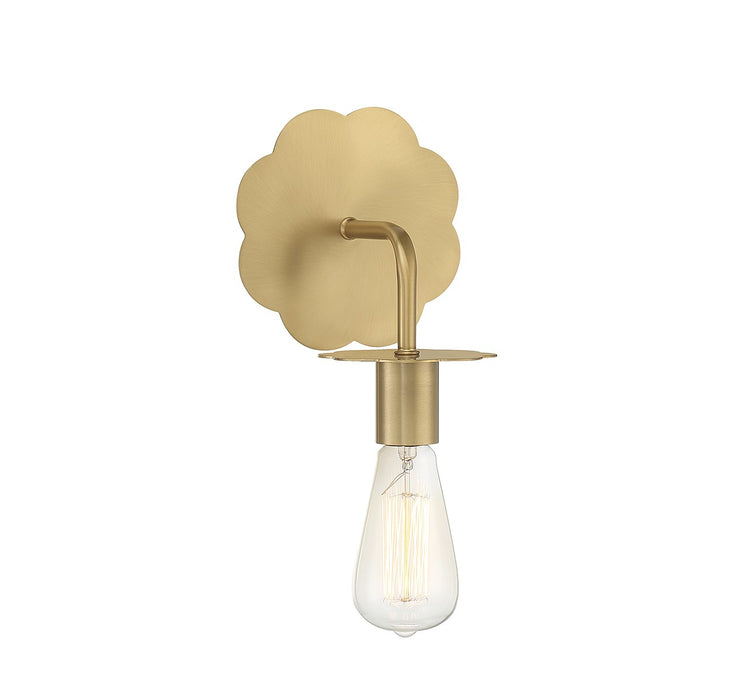 Meridian M90104NB One Light Wall Sconce, Natural Brass