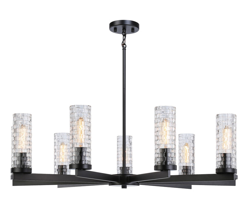 Matteo Lighting C32109BK Nine Light Chandelier, Black