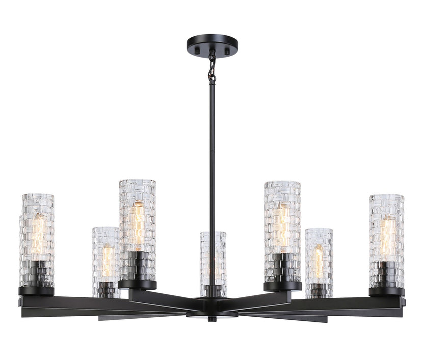 Matteo Lighting C32109BK Nine Light Chandelier, Black