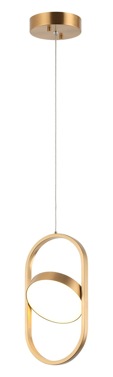 Matteo Lighting C32301AG LED Pendant, Aged Gold Brass