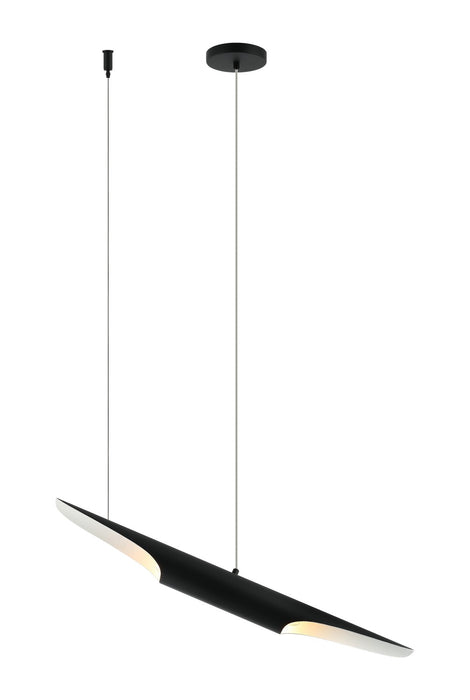 Matteo Lighting C32412MB Two Light Chandelier, Matte Black