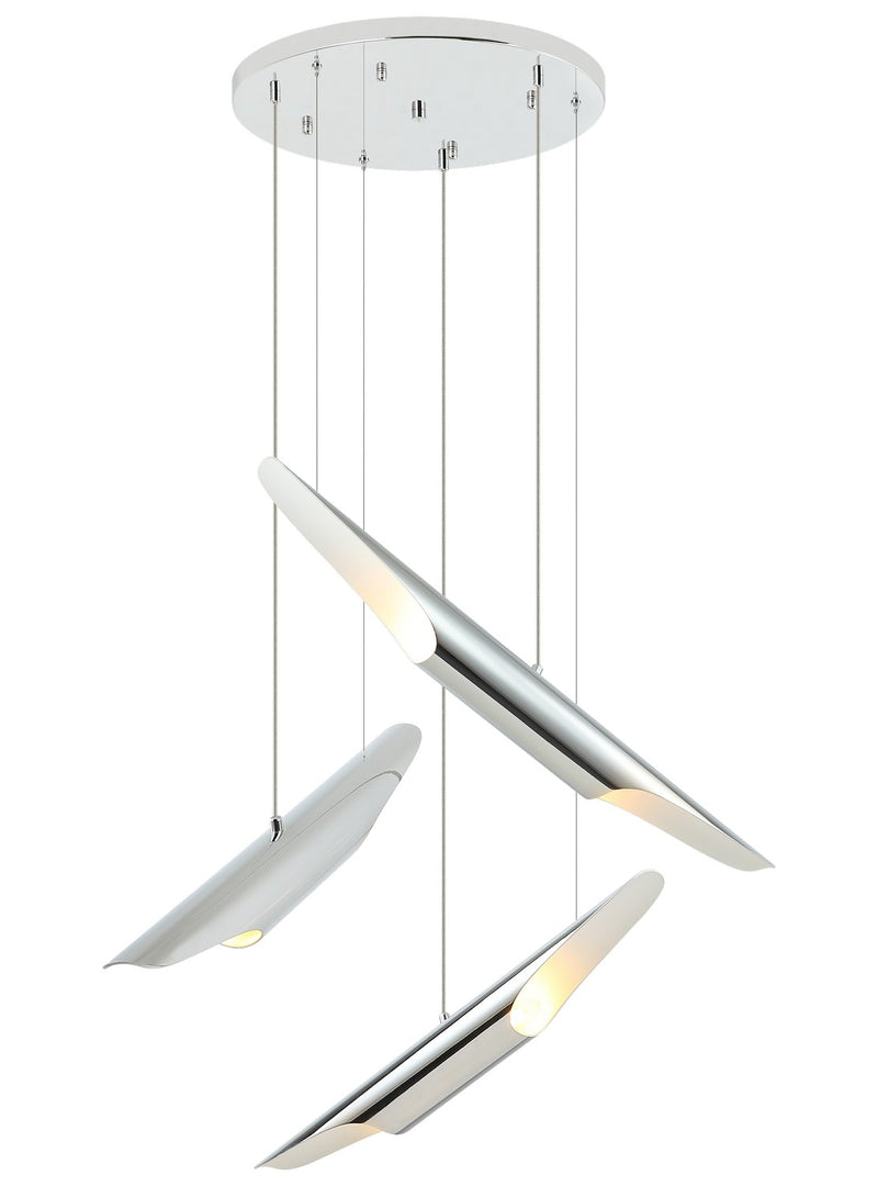 Matteo Lighting C32416CH Six Light Chandelier, Chrome