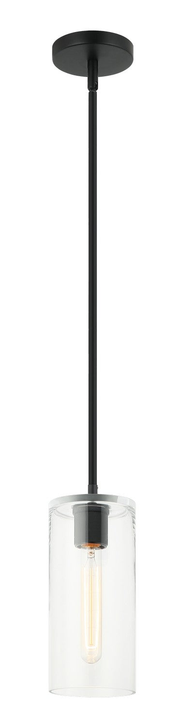 Matteo Lighting C32501MB One Light Pendant, Matte Black