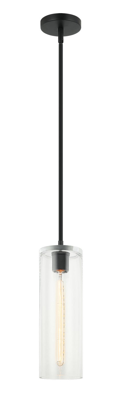 Matteo Lighting C32511MB One Light Pendant, Matte Black