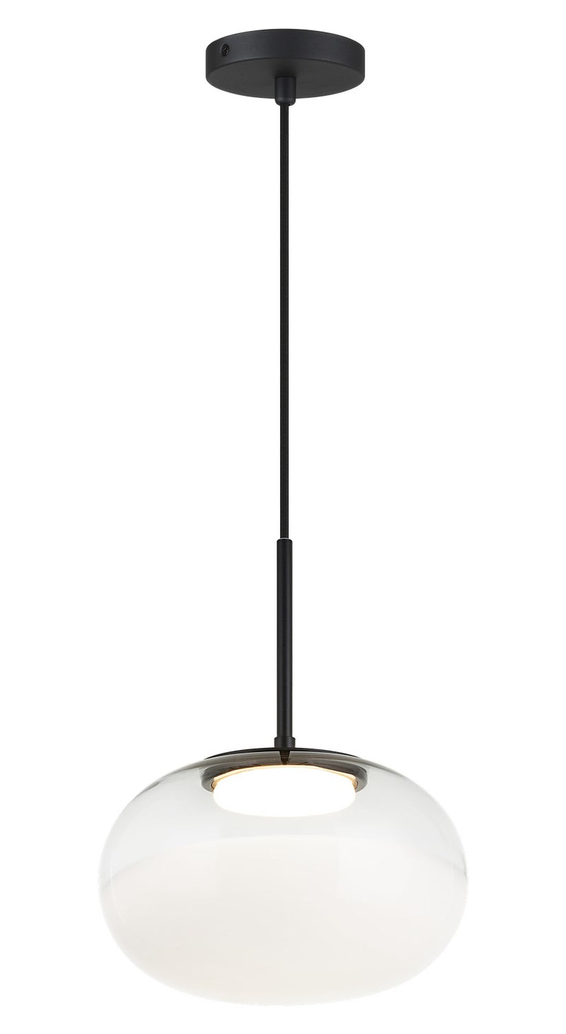 Matteo Lighting C60511MBWH LED Pendant, Matte Black